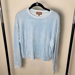 Brownlee Post Game Light Blue French Terry Cloth Sweatshirt Size Small